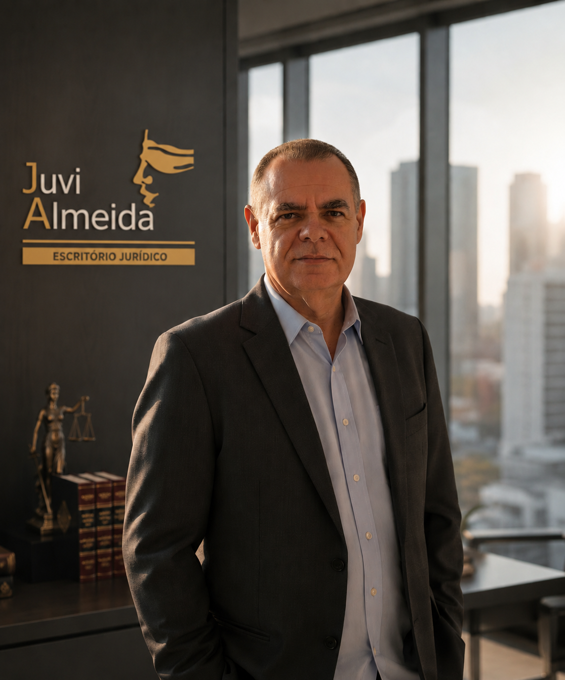 Juvi Almeida, advogado titular do escritório, em seu gabinete em Maceió/AL