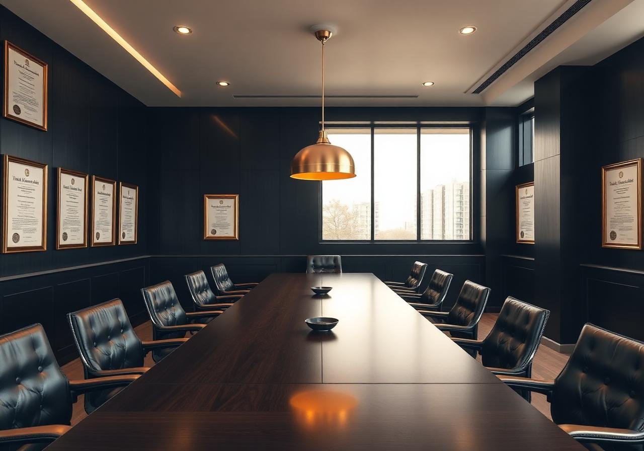 Sala de reuniões para atendimento e audiências